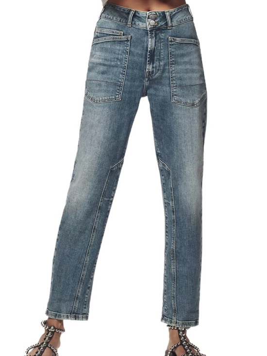Pilcro Denim - Anthropologie Pilcro Wanderer Mid rise Relaxed Jeans in Light Wash Size 26